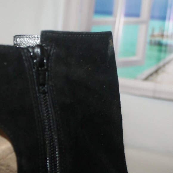$650 Stuart Weitzman Partner Molded 5.5" Wedge Heels Peep-Toe Bootie Shoes LkNew - Picture 5 of 7